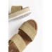 Duty Tan Woven Elastic Platform Slide